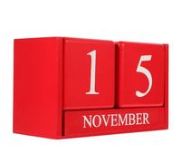 VINTORKY Decorative Perpetual Desk Calendar Wooden Adjustable Blocks European Style Household Table Calendar for Office Use