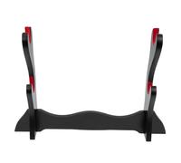 VINTORKY Desktop Flute Storage Rack Two-Tier Wooden Flute Display Stand Organizer for Musical Instruments