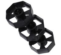 VINTORKY Desktop Tape Organizer Part 3 Sets 25mm Black Plastic Rollers with Movable Core, Replacement for Tape Dispensers Suitable for Home and Travel