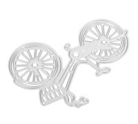 VINTORKY DIY Carbon Steel Mold Metal Bicycle Stencil Cutting Die for DIY Lovers Silver Delicate and Vivid Not Easy to Deform Embossing Photo Album Crafting Supplies