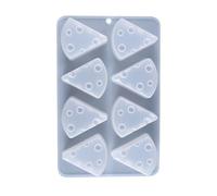 VINTORKY DIY Silicone Cheese Baking Mold with Eight Grid, Easy to Use and Silky Feel, Creative White Cheese Shape for Cake Production and Baking