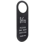 VINTORKY Do Not Disturb Door Plaque Double Sided PU 24X8Cm Housekeeping and Room Cleaning Sign for Office and Hotel Doors