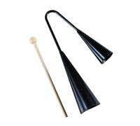 VINTORKY Double Speaker Boys and Girls Instrument Agogo Bell Two Tone Bell Samba Percussion Wooden Stick Traditional Music Toy