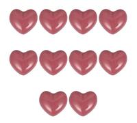VINTORKY Drawer Knobs Decorative Heart Shape Ceramic Pink 10pcs with Zinc Alloy Base Cupboard and Wardrobe Handles Elegant and Modern Home Ornament for Kitchen and Furniture