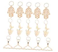 VINTORKY Dreadlock Hair Charms Braiding Jewelry 15pcs Set with Dolphin Tail Butterfly Leopard and Hollow Hand Pendants Braid Accessories for Women and Girls Stylish Hair Decoration