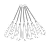 VINTORKY Dye Paste Whisk, 7pcs Stainless Steel Balloon Whisks for Hair Colour Mixing, Facial Mask Stirring, Suitable for Salon and Personal Use