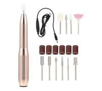 VINTORKY Electric Nail Drill Machine for Home Use and Professional Manicurist with Adjustable Speed and Quiet Motor , Portable Aluminum Nail Polishing Pen with Sanding Heads