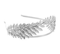 VINTORKY Elegant Baroque Leaf Bridal Headpiece Wedding Headband for Brides Made of Lightweight Silver Alloy, Versatile Use for Proms and Parties