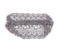 VINTORKY Elegant Lace Headband with Artificial Pearl and Elastic Band, Comfortable and Classic Hair Accessory for Wedding Bride Or New Year Celebration, Covers The Head Perfectly