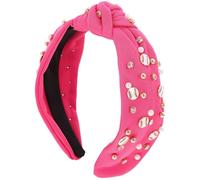 VINTORKY Elegant Pearl Knotted Headband for Women with Fabric and Metal Materials, Not Easily Broken or Faded, for Holidays and Valentine's Day Accessories
