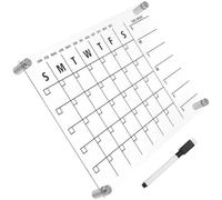 VINTORKY Erasable Acrylic Message Board with Stand for Home Kitchen Office Dry Erase Whiteboard for Notes and Weekly Planning Includes Push Pins and Whiteboard Marker Space-Saving Design