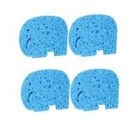 VINTORKY Exfoliating Baby Bath Sponge 4pcs Set Elephant Cartoon Shape, Soft Sturdy Wood Pulp Fiber for Infant and Toddler Bathing