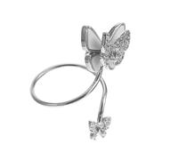 VINTORKY Fashion Women Butterfly Ring Pinky Fingernail Jewelry Accessories Creative Nail Art Decor