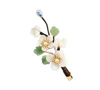 VINTORKY Floral Hair Clip Chinese Style Hairpin Women's Headwear Bridal Accessory for Wedding