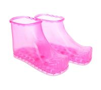 VINTORKY Foot Bath Shoes Foot Soaking Slippers Plastic Pedicure Boots Small Size 16.5cm Magnetic Design Pink for Home Spa