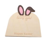 VINTORKY Footprint Ornament Kit Bunny Themed Wooden Frame Keepsake for Newborns First Easter Decor Hand and Footprint Record for Shower