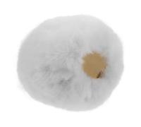 VINTORKY Furry Microphone Cover with Wind Noise Reduction White Plush Mic Windscreen for Indoor Outdoor Recording Broadcasting Ktv Podcast Studios