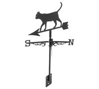 VINTORKY Garden Weathervane Stainless Steel Cat Wind Direction Indicator for Outdoor Decoration and Weather-resistant for Patios and Gardens