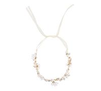 VINTORKY Gorgeous Bride Headband Rhinestone Floral Headpiece Wedding Hair Accessory Elegant Crystal Hair Band for Brides