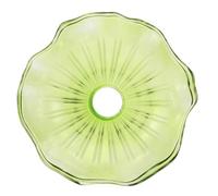 VINTORKY Green Glass Lampshade with Lotus Leaf Shape, Retro Artistic Ceiling Light Cover, Easy to Clean and Diffuses Light Gently, for Farmhouse Living Room Decoration