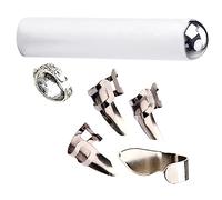 VINTORKY Guitar Slide Bar Finger Picks Metal Construction Enhance Your Guitar Sound for Players Cat Eye Ring Collection