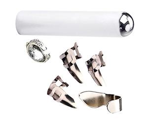 VINTORKY Guitar Slide Bar Finger Picks Metal Construction Enhance Your Guitar Sound for Players Cat Eye Ring Collection