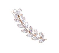VINTORKY Hair Clips Women Flower Rhinestone Side Hair Clamp Hairpin Leaf Design Styling Clip for Girl
