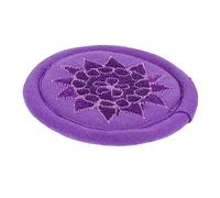 VINTORKY Handmade Embroidered Singing Bowl Pad 10cm Purple Small Meditation Sound Bowl Mat Buddhist Cushion for Yoga and Healing Music Accessory