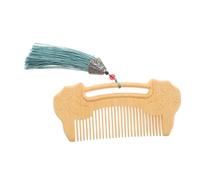 VINTORKY Handmade Fine Tooth Wooden Comb for Scalp Massage and Beard Grooming Ruyi Lock Design for Men Gentle Hair Care Tool