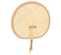 VINTORKY Handmade Wheat Straw Hand Fan Lightweight Portable Manual Summer Cooling Fan for Adults for Home Decor and Party Use