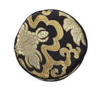 VINTORKY Handmade Wooden Fish Mat Black Gold Singing Bowl Pad Buddhist Supplies Tibetan Pad