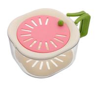 VINTORKY Handy 2-in-1 Fruit and Vegetable Washing Bowl with Strainer and Lid, Foldable Handle, Made of Sturdy Pp and Pet Materials, Stylish and Charming Design for Kitchen Use