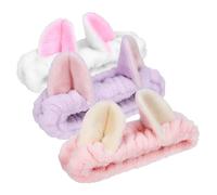VINTORKY Headband for Washing Face Cute Face Wash Headband 3pcs Cute Makeup Headband Set Womens Skincare Face Wash Headband and Wristbands for Facial Cleansing Spa Shower and Daily Use