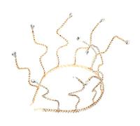 VINTORKY Headpiece Headband Hair Accessories for Bride Wedding Handmade Rhinestone Tassel Metal European and American Womens Headband Tiaras for Bride Greece Miss