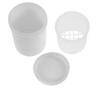 VINTORKY Hearing Aid Box: BTE Hearing Aid Dehumidifier Container - Shockproof Drying Cup Maintenance Canister for Pocket and Travel Use,White (Square Hole)