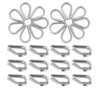 VINTORKY Heavy Duty Stainless Steel Wire Rope Thimbles with Neat and Tight Loops 50pcs Compact and Portable Thimbles for 3/16 Inch Diameter Cables for Boating and Outdoor Activities