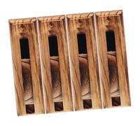 VINTORKY Holder Rack with Strong Load-bearing Capacity 4pcs Wooden Wall Mounted and Simple Beautiful Design Stable Wall Stand and Display