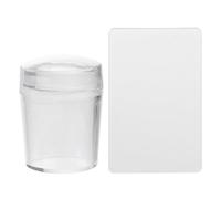 VINTORKY Jelly Nail Stamper Silicone Tool for Nail Art Stamping with See-through Design Transfers Patterns for Do it Yourself