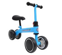 VINTORKY Kids Balance Bike 4-Wheel Toddler Walker Blue No Pedals Learning to Walk Stable and Safe for Ages 2-5 for Outdoor Play