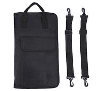 VINTORKY Large Capacity Drumstick Bag Holder, Black Drum Stick Storage Container for Percussion, Fits A4 Sheet Music, Professional Drum Gig Bag for Travel and Practice