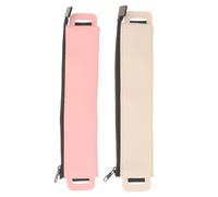 VINTORKY Leather Pen Pouch School Pen Bag for Students and Clerks with Elastic Buckle Closure Vintage Style Writing Accessory for Office or Study Use