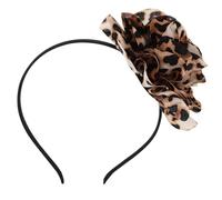 VINTORKY Leopard Print Headband with Large Floral Design, Lightweight Animal Pattern Hairband for Women and, Party and Birthday Hair Accessory