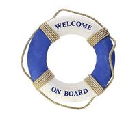 VINTORKY Life Buoy Decor Home Decoration Welcome on Board Life Ring Welcome Door Plaque Wall Swim Tube Decor Mediterranean Wall Sign Vintage Decor Life Ring Decor Pendant Household