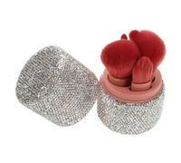 VINTORKY Makeup Beauty Tool Holder In-one Makeup Brush Set Foundation Powder Blush Brush Rhinestone Design