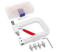 VINTORKY Manual Bead Setting Lightweight Rivet Press Tool Hand Press Machine with Metal and Plastic Construction Portable Compact Design for Home and Jewelry Making