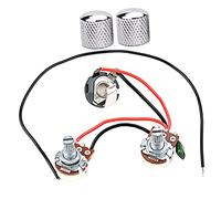 VINTORKY Metal Guitar Accessories Potentiometer Harness for Electric Guitar with Silver Plastic and Metal Material, Easy to Install and Carry, Includes A500k and B500k Model Parts