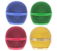 VINTORKY Microphone Mesh Grille Replacement Heads Versatile Microphone Accessories 4pcs Metal Mic Grill Covers Built to Last for Handheld and Wired Mics