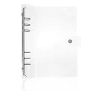 VINTORKY Mini Binder Book Loose-Leaf Binder 6.5x5.1inch PVC Cover Aluminium Alloy Rings Workmanship Student Office Organizer