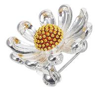 VINTORKY Mini Daisy Flower Brooch Pin for Women Lightweight Copper Collar Pin Button Protector and Shirt Accessory Elegant Floral Decoration for Conference Festival and Daily