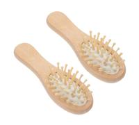 VINTORKY Mini Hair Brush Set 2Pcs Air Hole Design Wooden Hairbrush Anti-Static Scalp Massage Comb for Women Men Boys and Girls Thick Thin Curly Wet Hair